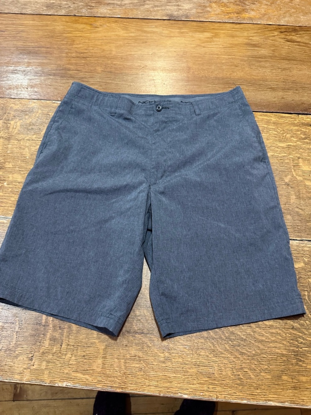 Nicklaus sz‎ 34 golf Men's Flat Front Charcoal Gray Shorts